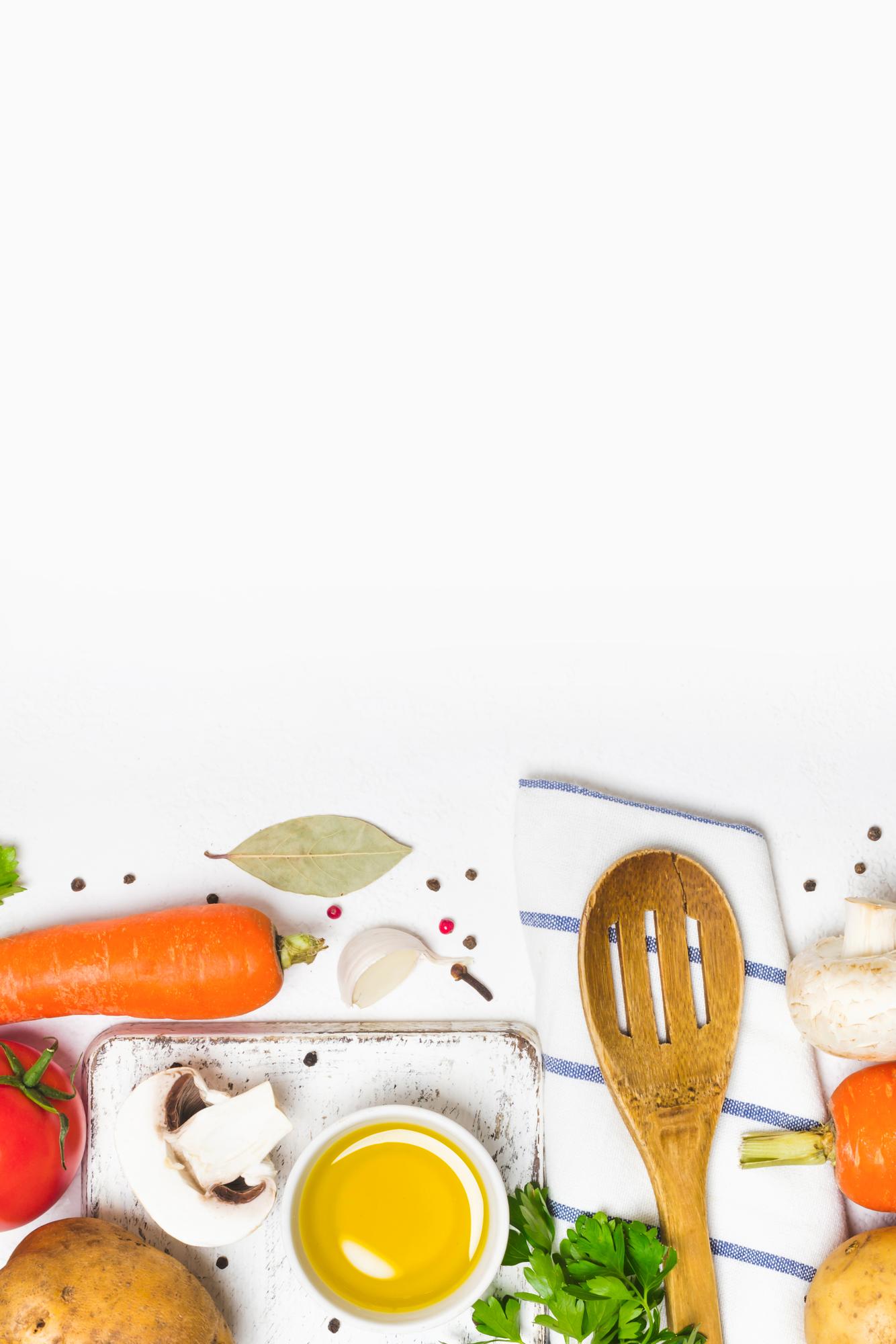 Bright ingredients on countertop